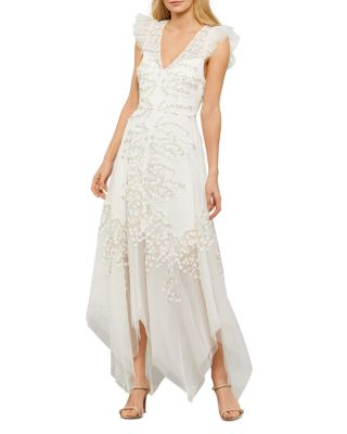 BCBGMAXAZRIA Embroidered Tulle Gown ...